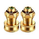 Qiozlen 2 Pack Brass Garden Hose Nozzle Adjustable Twist Sprayer for Garden Watering Plants,Car Wash