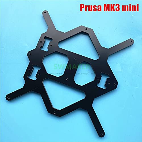 Lysee 3D Printer Parts & Accessories - Black Prusa i3 MK3 Mini 6mm Thick Aluminium Composite Y Carriage Heated Bed Support Plate DIY MK3 Mini 3D Printer - (Size: Black, Color: Option 2)