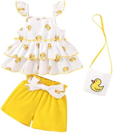 YOUNGER TREE Toddler Baby Girl Clothes Ruffle Sleeveless Strap Dr...