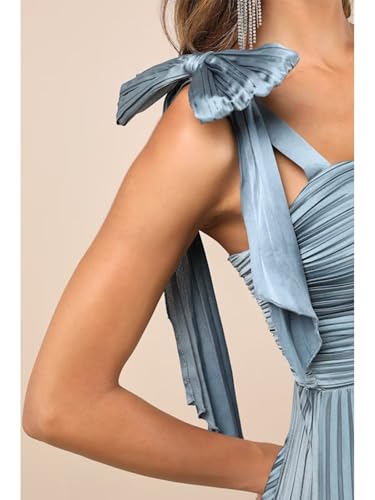 Bedlover Satin Bridesmaid Dresses 2025 Long Corset Pleated Formal Evening Party Gowns with Bow3