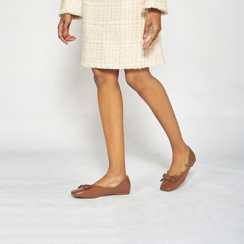 C.Paravano Women's Flats with Bowknot | Comfortable Square Toe Ballet Flats | Casual Slip On Flat Shoes | Women Dress Shoes for Walking Wedding Work Office4