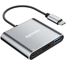 USB C to HDMI Adapter, 4K@60Hz HDMI to USB-C Adapter with USBA 3.0 & 100W PD Port Multiport Digital AV Converter for MacBook Pro/Air, iPad, iPhone 15/16, Tablets, Switch, TV, Monitor and More