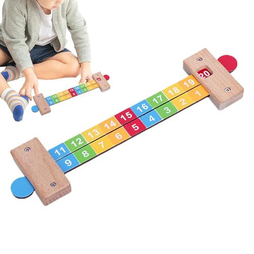 Regla aritmética matemática, juegos de aprendizaje de matemáticas,Aprender de los líderes de números juguetes de aprendizaje preescolar de madera | Juguete educativo divertido juegos de matemáticas