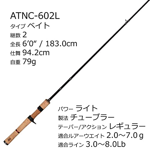 AbuGarcia (アブガルシア) アイオン AION AINC-602L エリアトラウトロッド エリアロッド 釣竿 釣り竿 ベイトロッド 2枚目