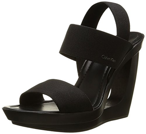 Calvin Klein Yelena, Sandali Donna, Nero BBK, 36