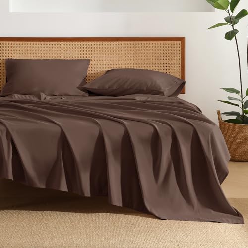 Andency Brown King Sheets Set, Breathable & Cooling Sheets