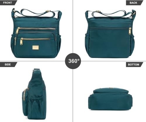 Image of Pealwel Women Shoulder Handbag Roomy Multiple Pockets Bag Ladies Crossbody Purse Tote Top Handle Satchel