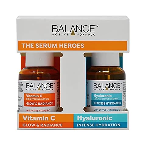 Balance Active Formula The Serum Heroes (Vitamin C Brightening serum & Hyaluronic Deep Moisture Serum) - Armed with active ingredients to glow and hydrate Cover