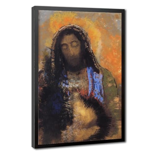 Sacred Heart Odilon Redon impression sur toile œuvre d'art inspirante