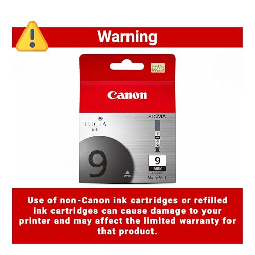 Image of Canon PGI-9 Genuine Matte Black Ink Tank, Compatible with Pro9500, and Pro9500 Mark II Printers