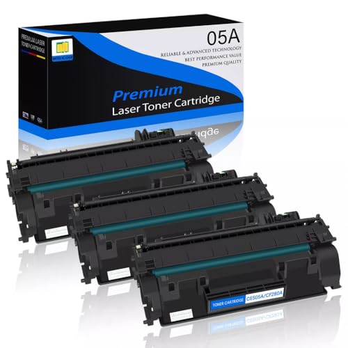 Toner CE505A 05A compatible haute capacité pour des impressions nettes sur P2055DN - 3PK