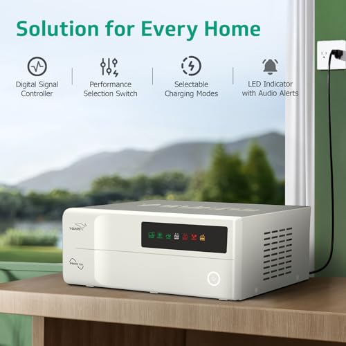 Image of V-Guard Inverter & Battery Combo (Prime 750 Pure Sine Wave 650VA / 12V Inverter, VT 155D 150 Ah Tall Tubular Battery) for Home, Office & Shops