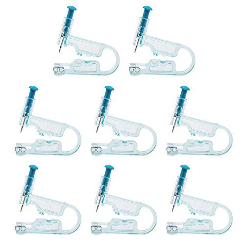 Loocoo 8Pcs Painless Ear Piercing Gun,Disposable Healthy Sterile Piercing Tool,Blue Non-Infection And Non-Inflammation Ear Piercing Gun #TOP22