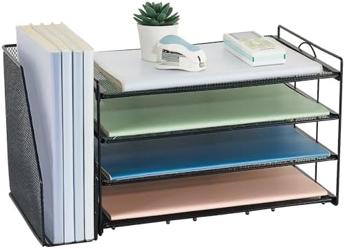Amazon.com: AUPSEN Office Desk Organizer, 5-Tier Paper Letter Tray with ...