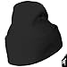 ONIAWO Beartooth Band Beanies Hat for Men Women-Warm Winter Hats Acrylic Knit Cuff Beanie Cap Daily Black, One Size