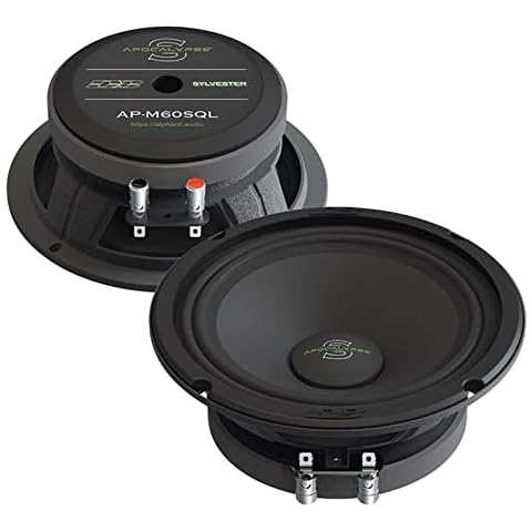 Pair of Deaf Bonce Apocalypse 6.5" Midrange Speakers 600W 4 Ohm Black AP-M60SQL Cover