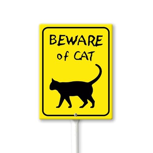 Boylee Beware Of Cat Sign With Stake For Neighborhoods Yard