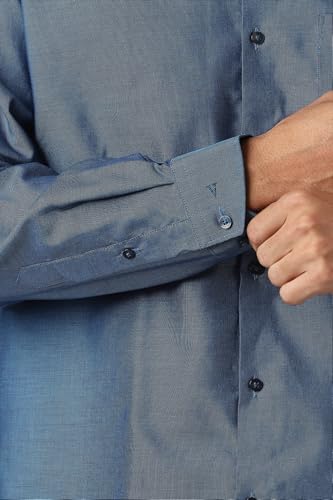 Image of Van Heusen Men's Formal Regular Fit Shirt (8907522456075 Vhsf1M7687744 44 Blue)