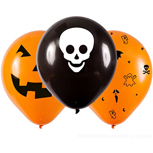 Balão Estampado Halloween - 9 Polegadas - 25 Unidades