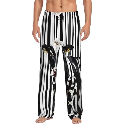 Pantalon de pyjama avec poches homme imprimé vache EdWal en XXL