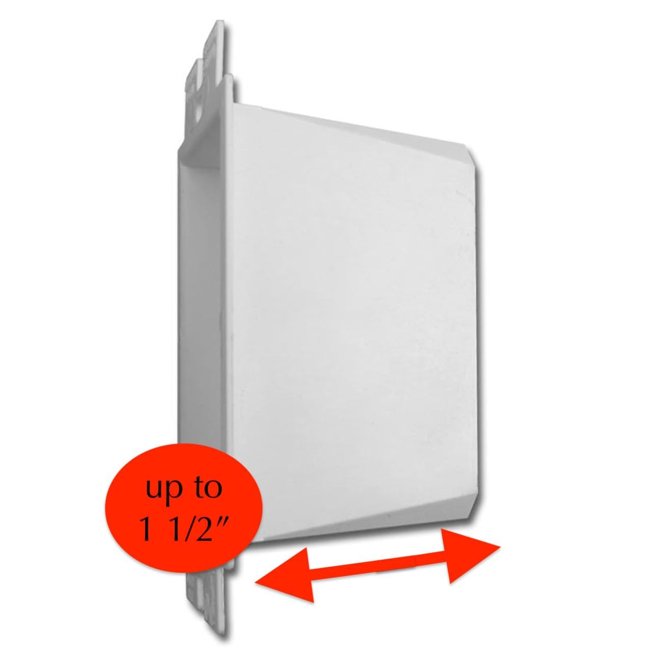 Electrical Box Extender BE-BE1 1 Gang Extension Ring Flush Wall Mount White (20 Pack)