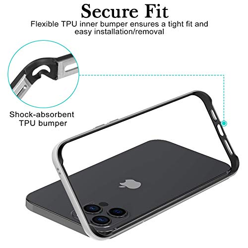 Coque iPhone 14 Pro Max alu argent pour éviter les bris d'écran