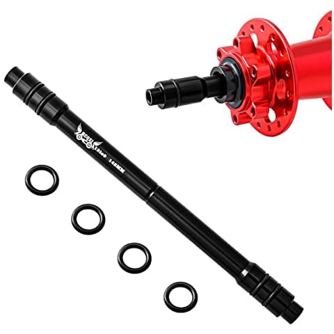 MUQZI Bicycle QR Adapter 12 to 9mm Front Wheel Hub Adapter 100mm Thru Axle Hub Quick Release for Mountain Road Bike, Black Cover