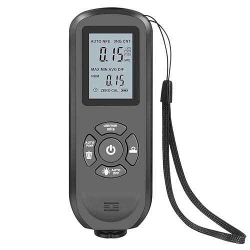 Medidor digital de espesor de recubrimiento, para pintura y capas, rango 0-2000 μm, sonda de alta precisión, calibración cero y multic punto, para metales automotrices e industriales miniatura 1