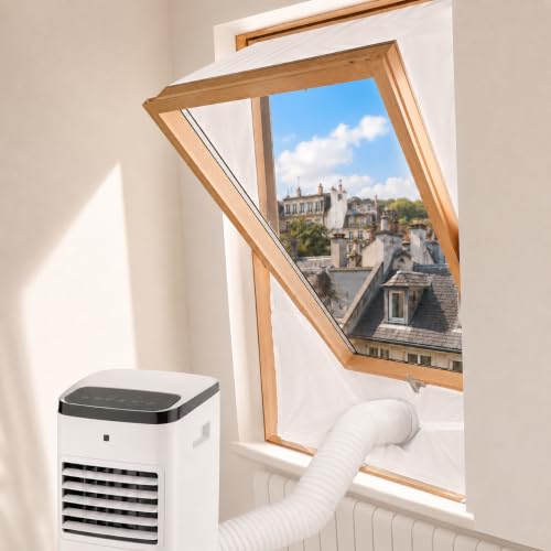 Junta de ventana para aire acondicionado portátil que frena el calor con cremallera hermética