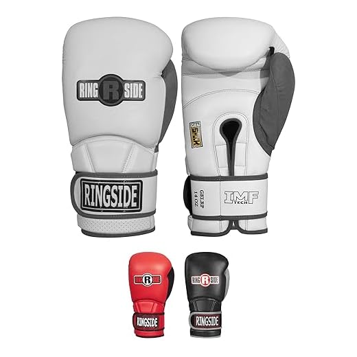 Ringside Gel-Shock-Sicherheits-Boxhandschuhe, 400 ml, Weiß/Grau