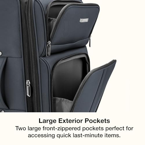 Image of U.S. Traveler Anzio Softside Expandable Luggage with Spinner Wheels, Dark Grey, 30-Inch Large