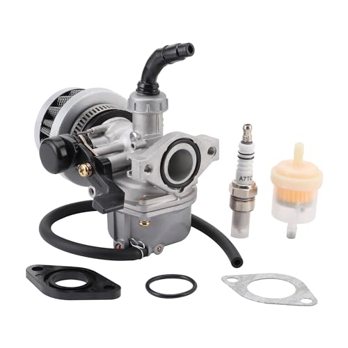 GOOFIT Carburateur Pz19 Avec Bougie De Filtre De Carburant De Filtre D'Air Remplacement pour 50cc 70cc 90cc 110cc 125cc Chinese Karting Mopeds Motor Scooter ATV