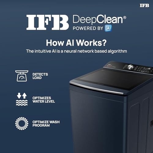 Image of IFB 11 Kg 5 Star AI Powered Deepclean Technology Fully Automatic Top Load Washing Machine with Inbuilt Heater(TL111RB2SID, Eco Inverter, Power Steam, Activmix, 4 Year Machine Warranty, Royal Blue)