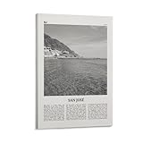 LZTEN Impression de San Jos� en noir et blanc, San Jos�, poster de San Jos�, photo de San Jos�, d�coration murale de San Jos�, carte de San Jos�, Espagne