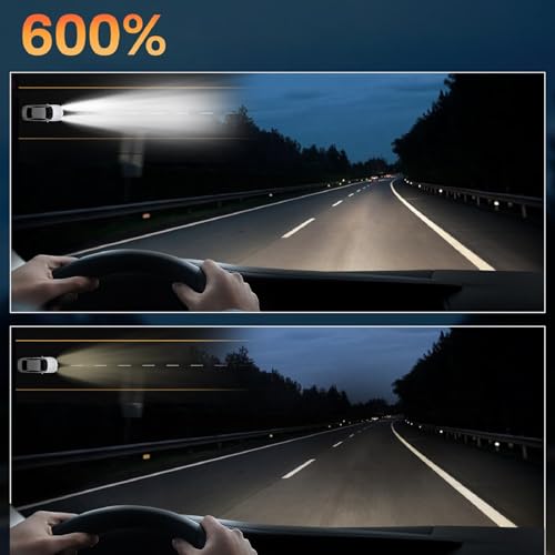 RCJ H11 Bulbs, H8/H9/H16 Fog Light 6000K Cool White with Cooling Fan, Plug-N-Play, Pack of 2 - Image 3