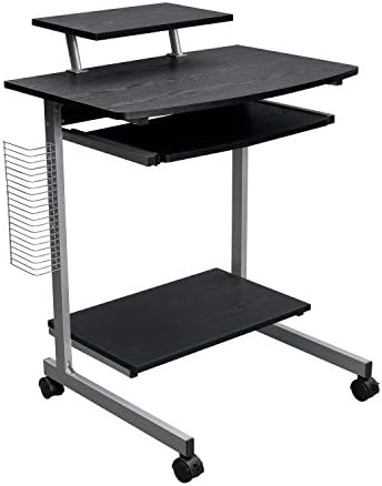 Techni Mobili Compact Computer Cart With Storage, Graphite