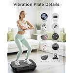 Shake Plate, Vibration Plate Exercise Machine for Lymphatic Drainage, 400 Lbs Capacity Whole Body Vibrating Plate Workout with Fitness Resistance Bands, Max Vibrating Frequency 250/Min for Weight Loss - Image 3