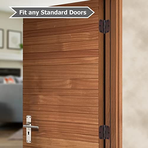 Egofine Door Hinges 12 Pack Oil Rubbed Bronze Door Hinges, 3.5" X 3.5" Interior Door Hinges With 5/8" Radius Corners #TOP5