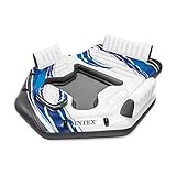 Intex 57272EP Adult 5 Seat Inflatable Tropical Island Lounging Pool Float, Blue