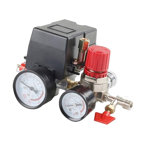 Asuinxurr Luftkompressorschalter Ölfreier Stummschalter Luftkompressorschalter Luftkompressorschalter 90-120PSI 4-WegeSicherheitsvaltilluftkompressor