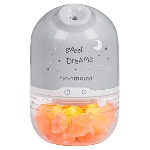ClevaMama ClevaPure Himalayan Salt Lamp - Humidifier, Air Purifier, Aromatherapy Diffuser for Nursery - Universal Adapter 110-240V Cover