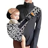 MOTIBACK Seitentrage Baby Hüfttrage, Ergonomische Babytrage Seitlich für Neugeborene bis 36 Monate/Kleinkinder bis 15kg, Atmungsaktiv Tragetuch Baby mit Verstellbarem Gurt, Tragbar für Ausgehen (1)