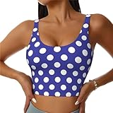 Tissu extensible respirant : fabriqué à partir d'un mélange de polyester-élasthanne doux et respirant, ce soutien-gorge de sport violet clair à pois (D) offre une élasticité légère et un confort - idéal pour l'utilisation du soutien-gorge de compression et les mouvements actifs dans les débardeurs d'entraînement pour femme ou les hauts de yoga pour femme