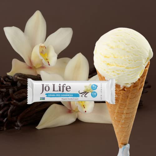 All Natural Vanilla Protein Bars - High Protein Bar - Gluten Free - Grain Free Energy Bar - 14 Grams Protein - Kosher Protein Bar - 100% Natural - Box Of 12 Jō Life Bars #TOP6