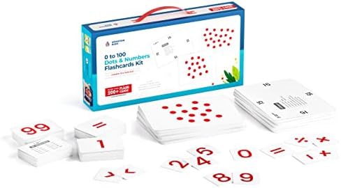 Spartan Kids 0 to 100 Dots and Numbers Flashcards Educational Kit, Early Maths Learning Flash Cards for 1 Year Old Baby and Flash Cards for 1 + Year Old Baby Toddler More Than 200+ Cards