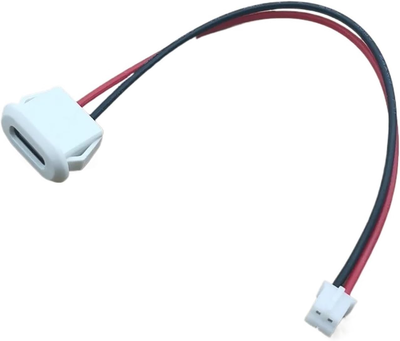 2Pin 4Pin USB Type C Connector Jack Female with Card Buckle 3A High Current Charging Jack Port USB-C Charger Plug Socket 2P 4P(4P-White)