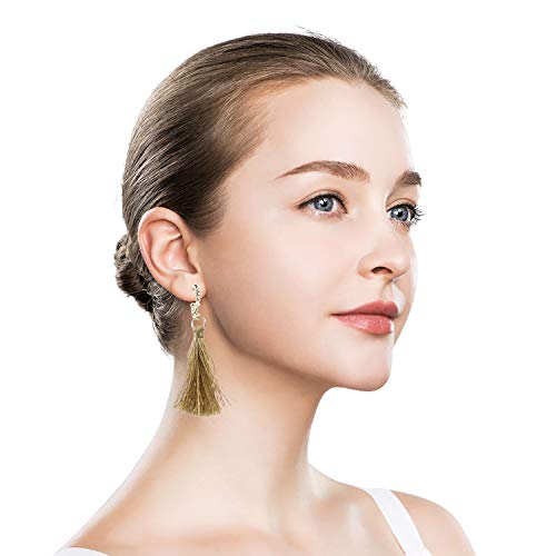 60 Pairs Fashion Colorful Earrings Set With Bohemian Tassel Earrings Layered Ball Dangle Leopard Hoop Stud Jacket Earrings For Women Girls Jewelry Fashion And Valentine Birthday Party Gift #TOP3