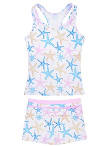 Image of JerrisApparel Little Girls' Summer Two Piece Boyshort Tankini Kids Swimsuit