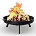 Produktbild Lospitch Feuerschale Ø82.5cm, Garten Terrasse Balkon Große Feuerstelle mit 3 Abnehmbaren Beinen und Griffen, Gartenfeuer