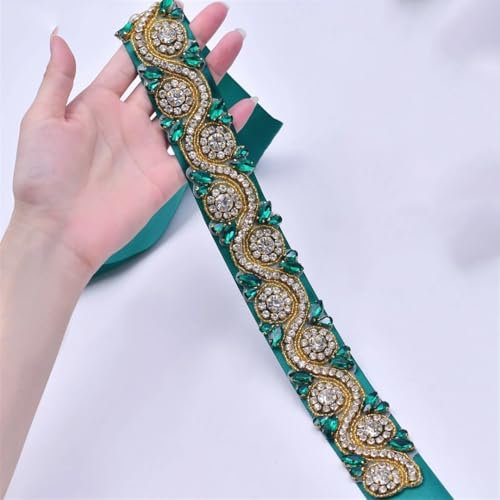 Women's Gold Rhinestone Belt, Hand-Beaded, Perfect For Bridal Weddings And Party Dresses4